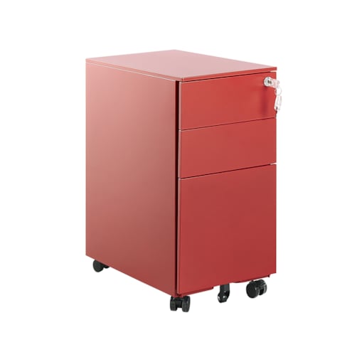 Szafka biurowa metalowa czerwona BOLSENA