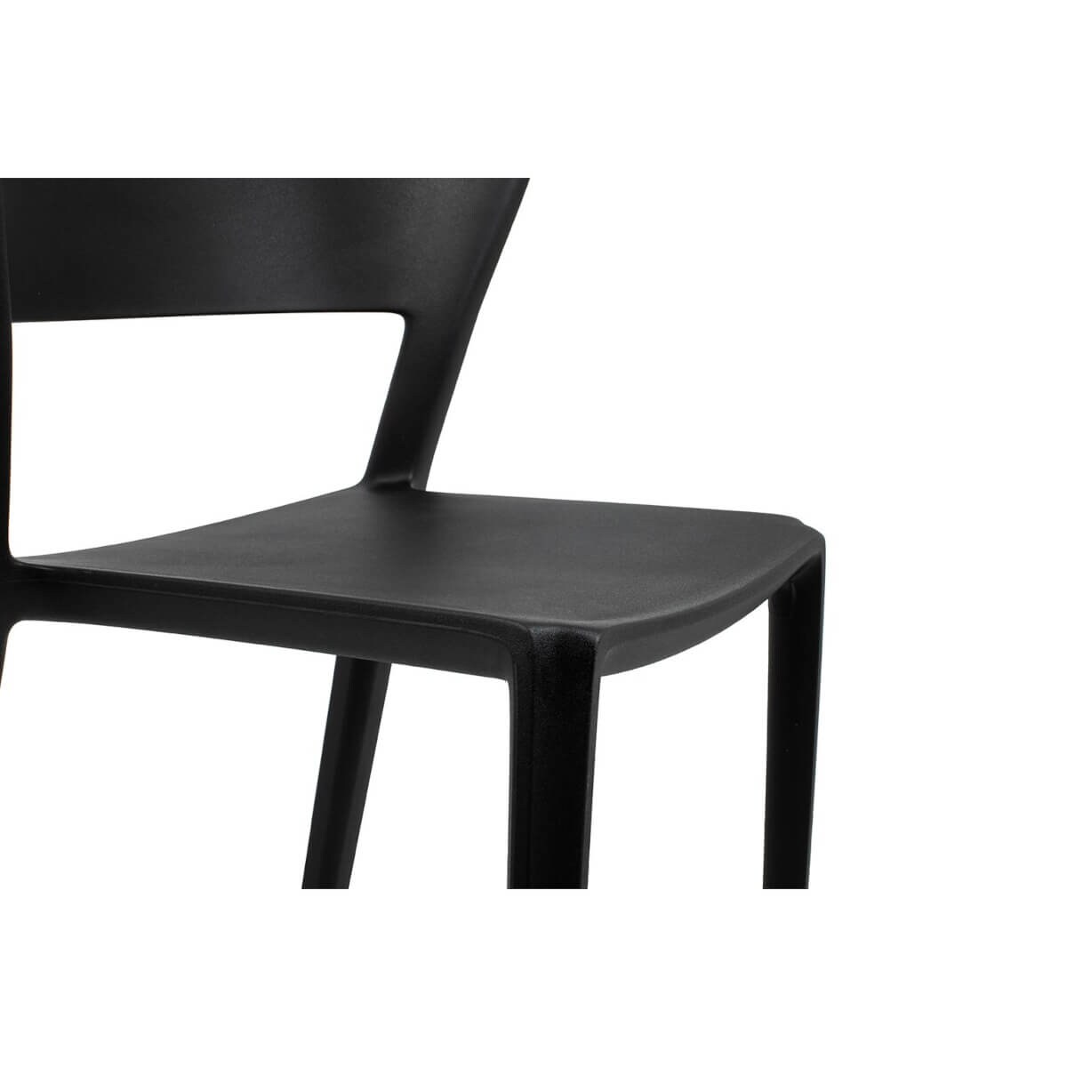 Minimalistyczne krzesło jadalniane Jasper czarne do kuchni, King Home