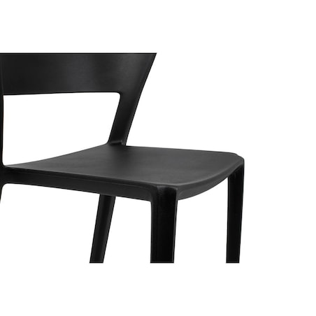Minimalistyczne krzesło jadalniane Jasper czarne do kuchni, King Home