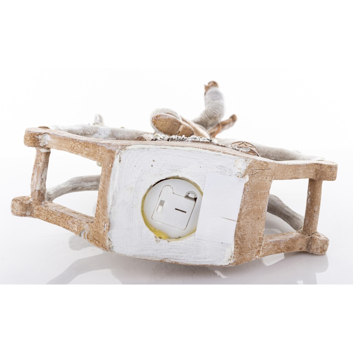 Dekoracja - figurka chłopca na koniu na biegunach i 26,5x17x7 cm LED