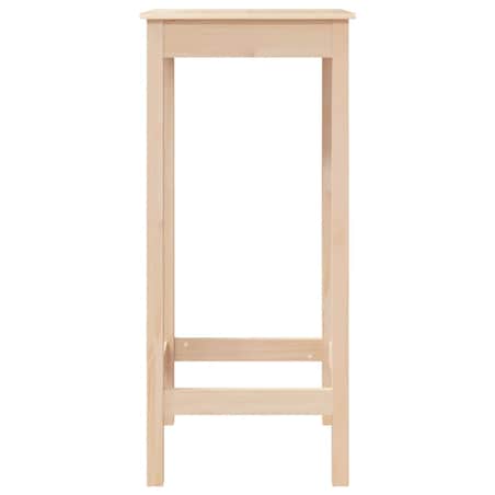 vidaXL Stolik barowy, 50x50x110 cm, lite drewno sosnowe