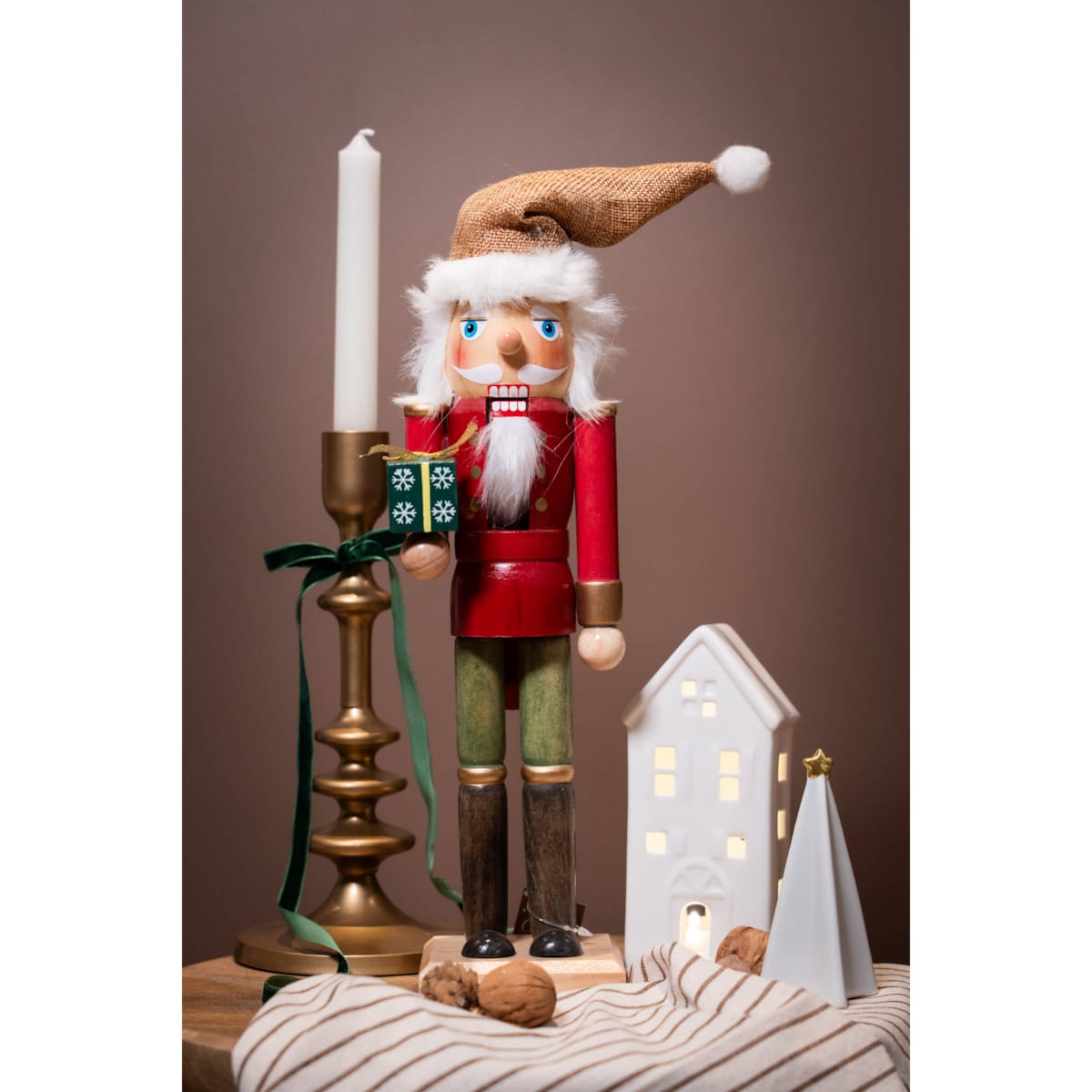 Ozdobny domek ceramiczny LED, 16 cm