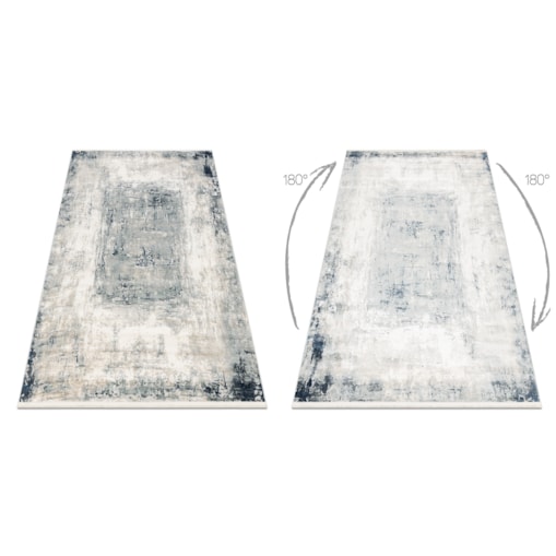 Dywan DISTIN 0845A biały / granatowy / 160x230 cm