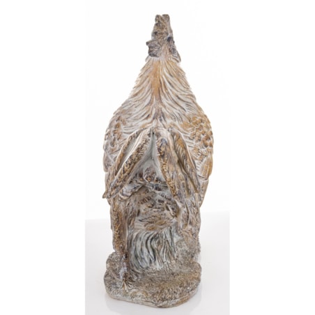 Dekoracja - szary KOGUT 41x17x37 cm