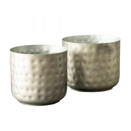 2 szt. DONICA BIM szara, metalowa