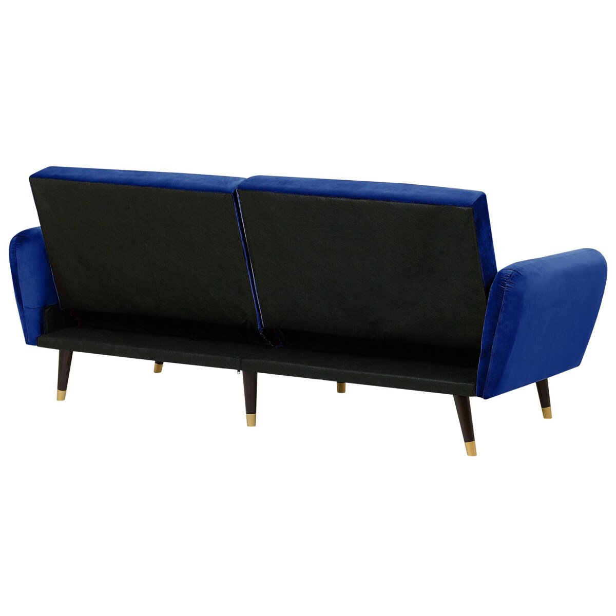 Sofa rozkładana welurowa ciemnoniebieska VIMMERBY