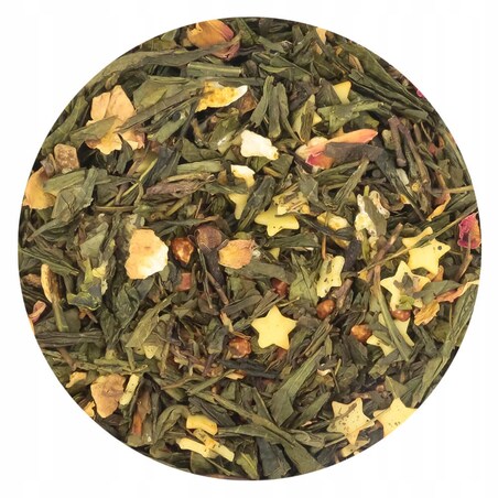 Herbata zielona MLECZNA DROGA o smaku cynamonowym z kremową czekoladą - herbata liściasta sypana mieszanka napar susz - gotowa na prezent upominek