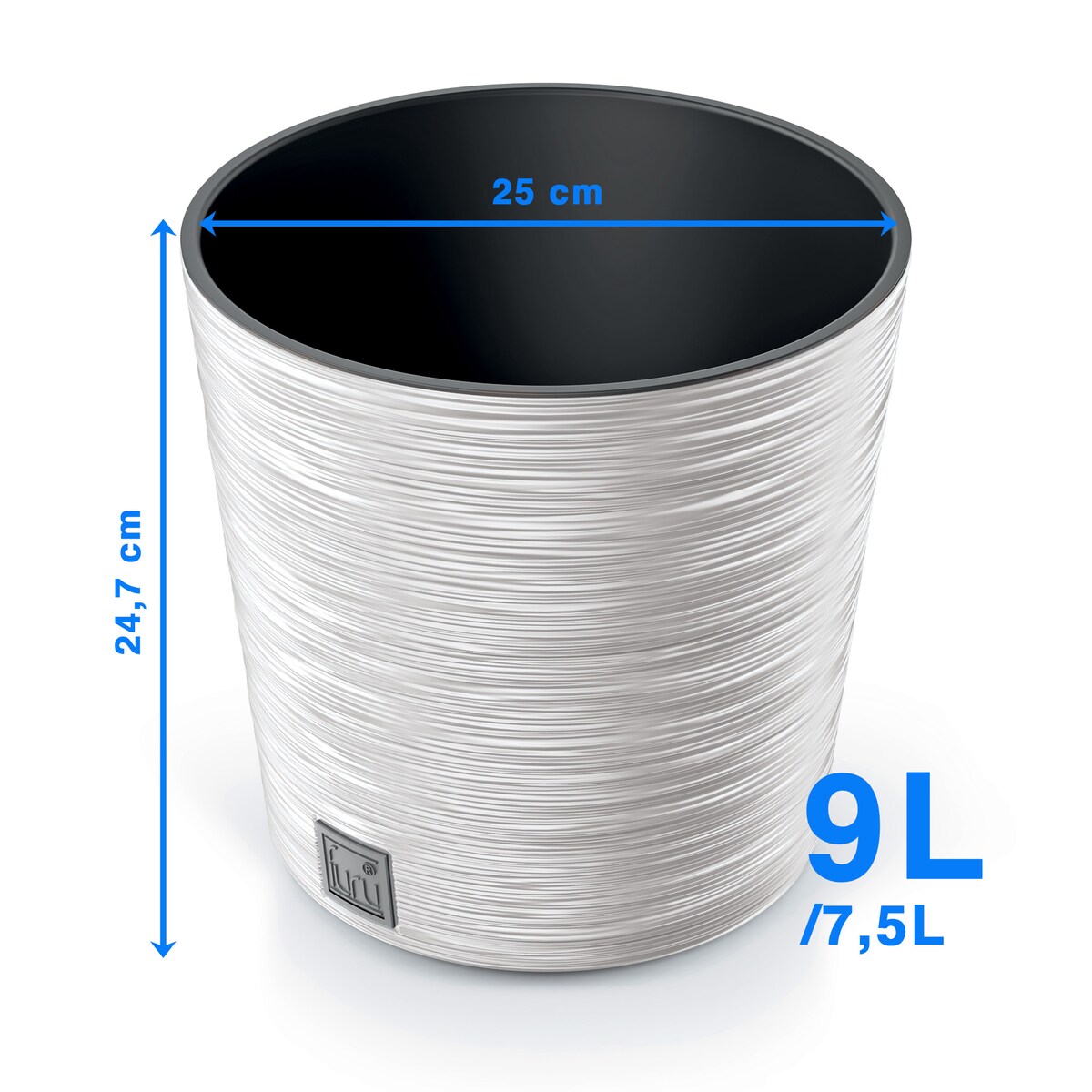 Doniczka Donica Ogrodowa 25/30 Cm Zestaw Na Taras Do Ogrodu Domu Biały
