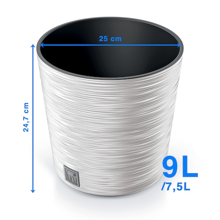 Doniczka Donica Ogrodowa 25/30 Cm Zestaw Na Taras Do Ogrodu Domu Biały