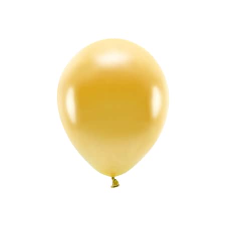 Balony Eco 30cm metalizowane, złoty (1 op. / 10 szt.)