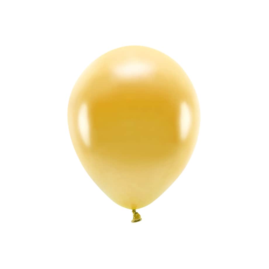 Balony Eco 30cm metalizowane, złoty (1 op. / 10 szt.)