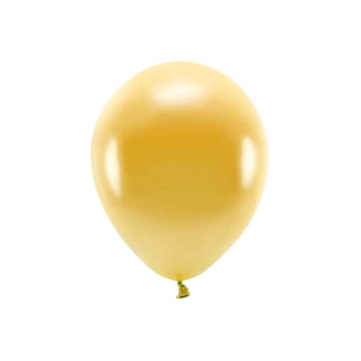 Balony Eco 30cm metalizowane, złoty (1 op. / 10 szt.)