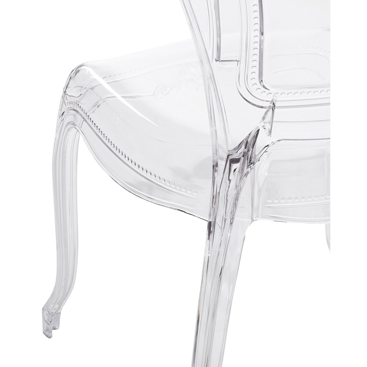 Zestaw 2 krzeseł do jadalni przezroczysty VERMONT