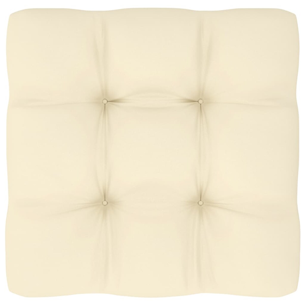 vidaXL Ogrodowe siedzisko środkowe z kremowymi poduszkami, lita sosna