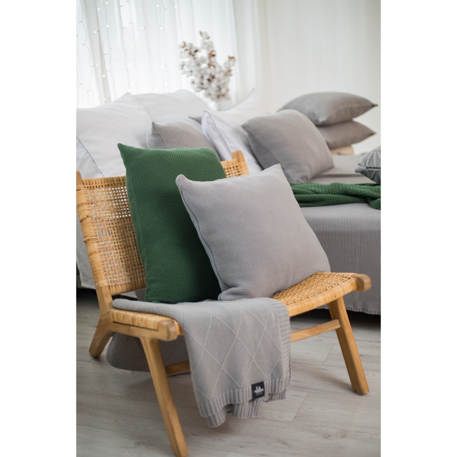 Poszewka klasyczna szara, 50 x 50 cm, La Manta