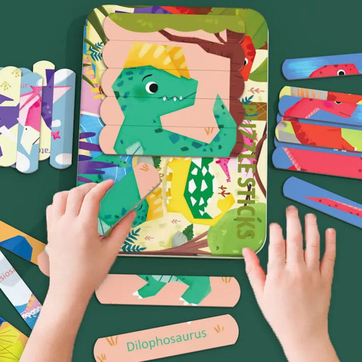 Puzzle drewniane Montessori - Lodowe patyczki Księżniczki