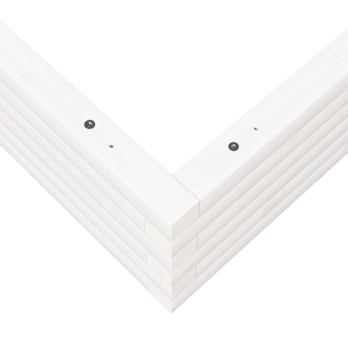 vidaXL Donica ogrodowa, biała, 90x90x23 cm, lite drewno sosnowe