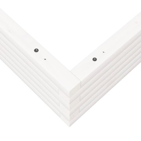 vidaXL Donica ogrodowa, biała, 90x90x23 cm, lite drewno sosnowe