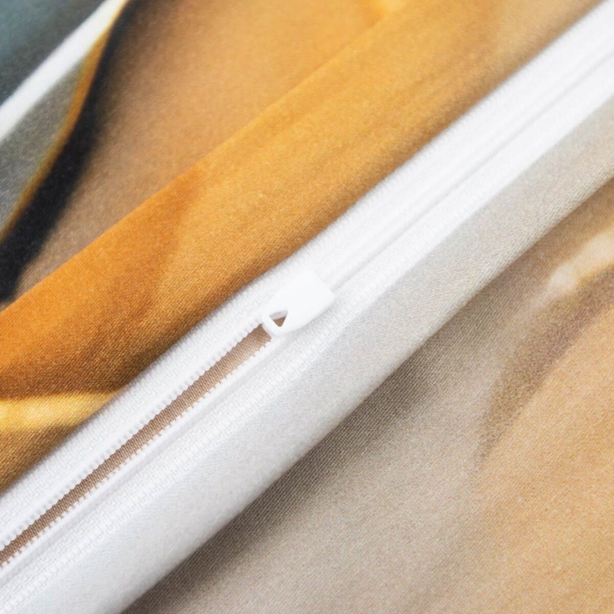 Pościel satyna bawełniana 180x200 Satynlove Premium Liście złote i turkusowe