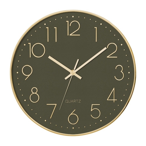 Zegar ścienny do sypialni, pokoju dziecięcego z cichym mechanizmem, Ø 30 cm