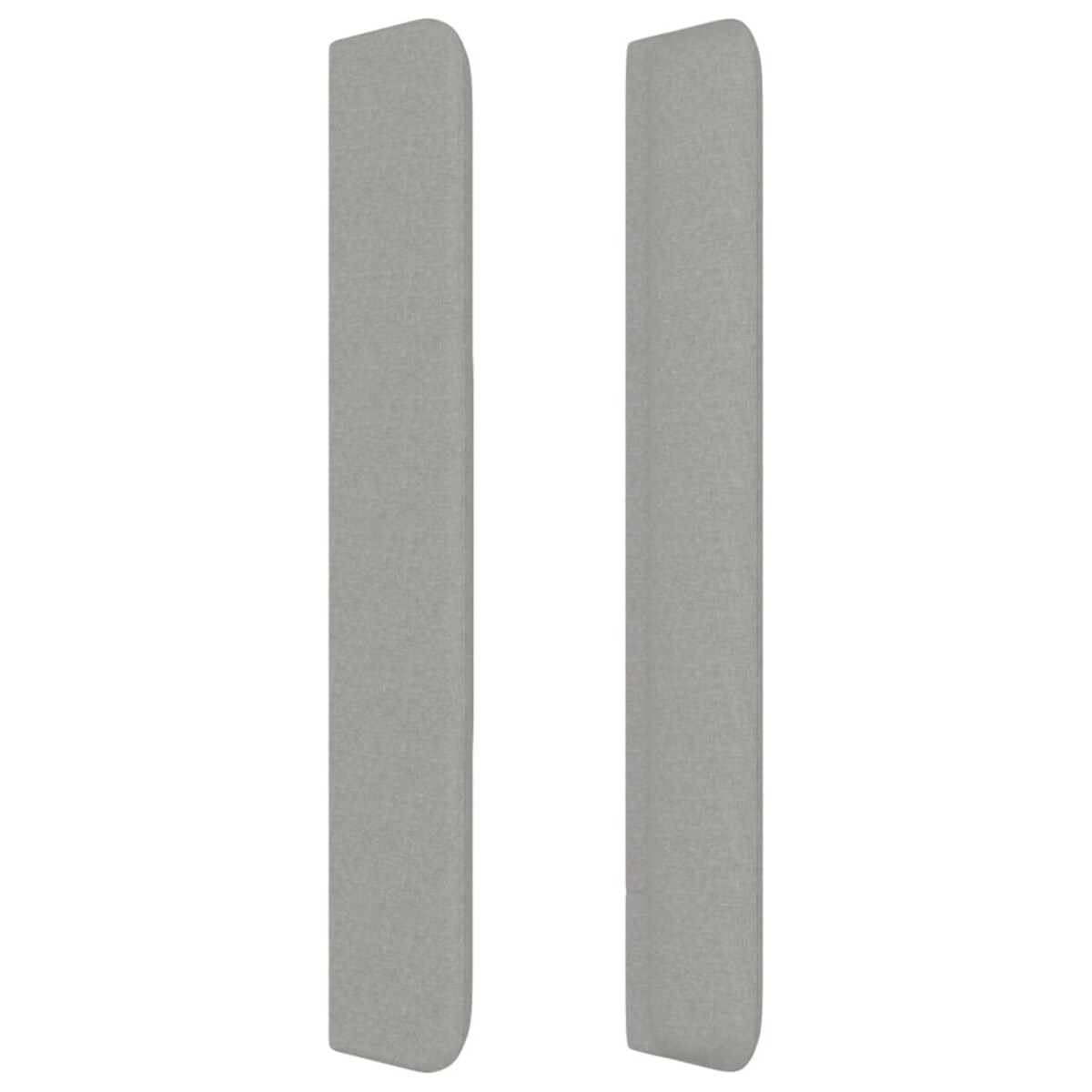 vidaXL Zagłówek uszak, jasnoszary, 103x16x118/128 cm, tkanina