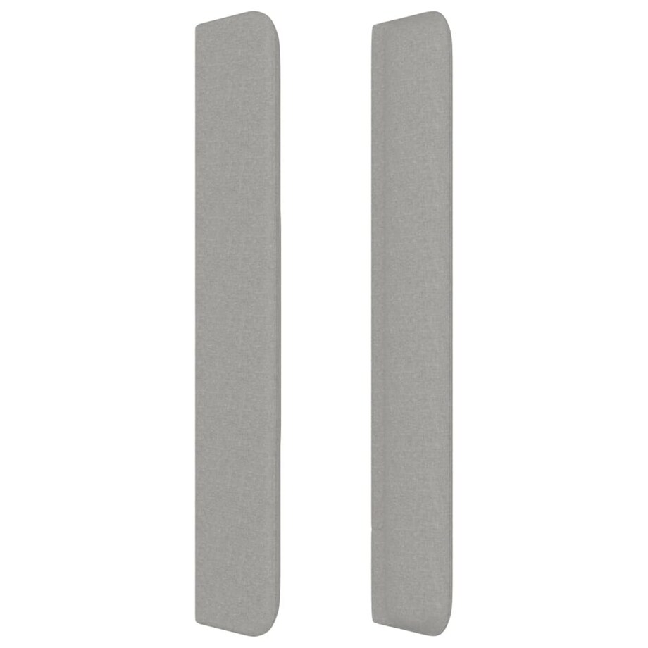 vidaXL Zagłówek uszak, jasnoszary, 103x16x118/128 cm, tkanina