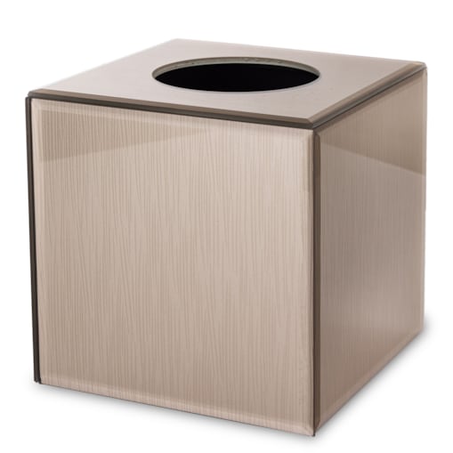 Pudełko na chusteczki 15x15x15 cm szklane szampańskie kubik