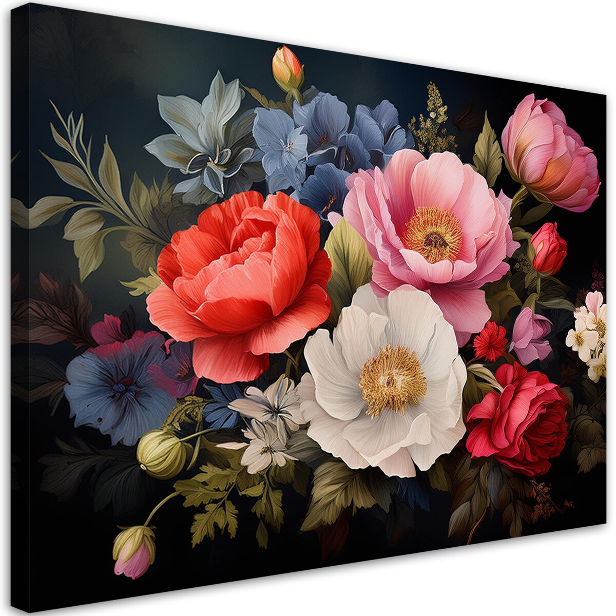 Feeby Obraz na płótnie, Bukiet Kwiaty Kolorowy 90x60