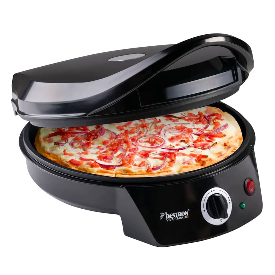 Bestron Opiekacz do pizzy/grill stołowy APZ400Z, 1800 W, czarny