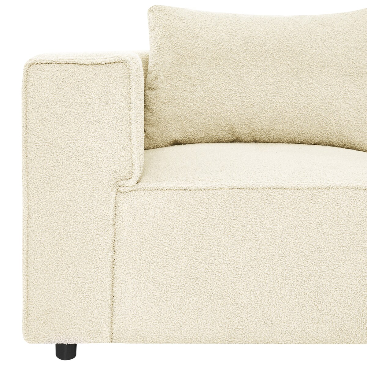 Sofa modułowa dla 3 osób AXEBO Boucle Złamana biel