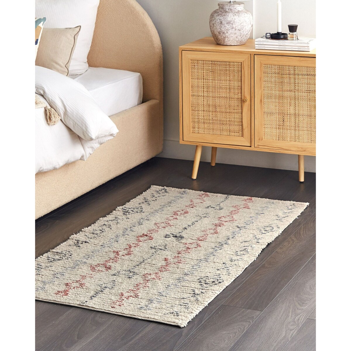 Dywan bawełniany 80 x 150 cm beżowy DISPUR