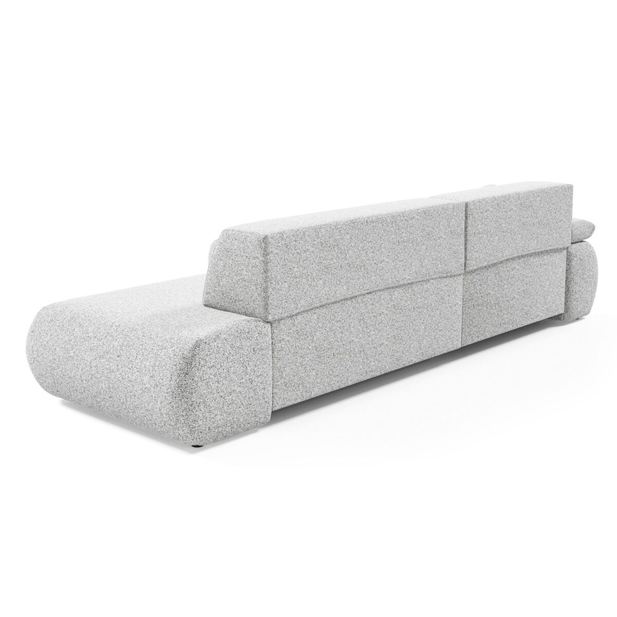 Narożnik rozkładany PENTI z pojemnikiem na pościel, lewy, jasno-szary