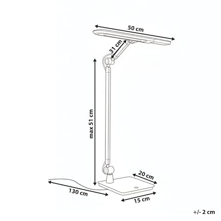 Lampa biurkowa LED SERPENS Ze ściemniaczem Szary