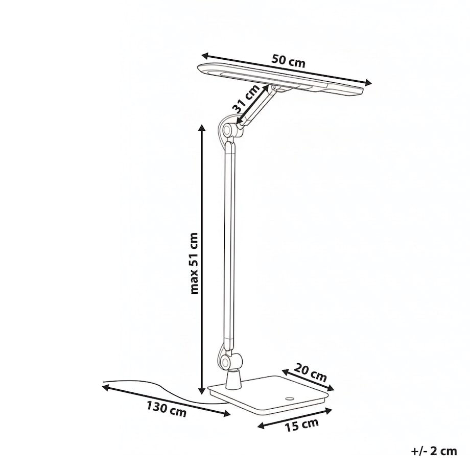 Lampa biurkowa LED SERPENS Ze ściemniaczem Szary