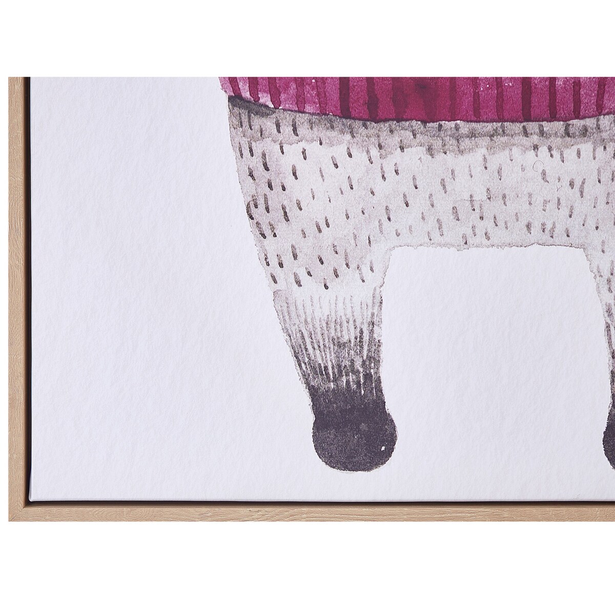 Obraz na płótnie w ramie szop 63 x 93 cm szary CAMPLI