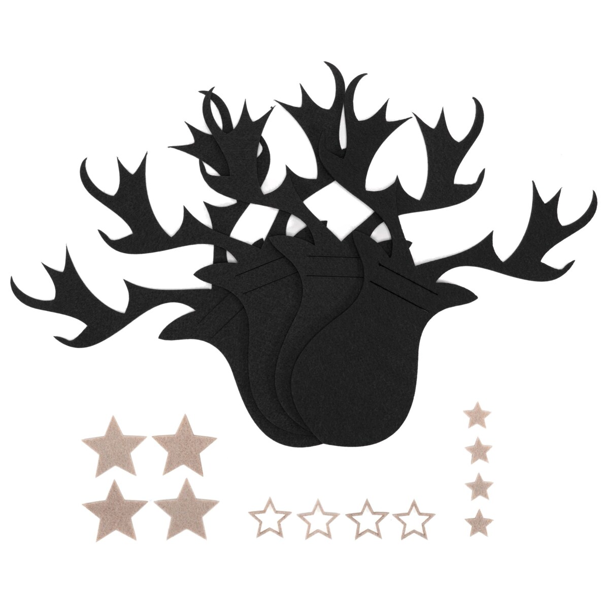 Pokrowiec na sztućce Świąteczny 4 szt. Renifer Czarny