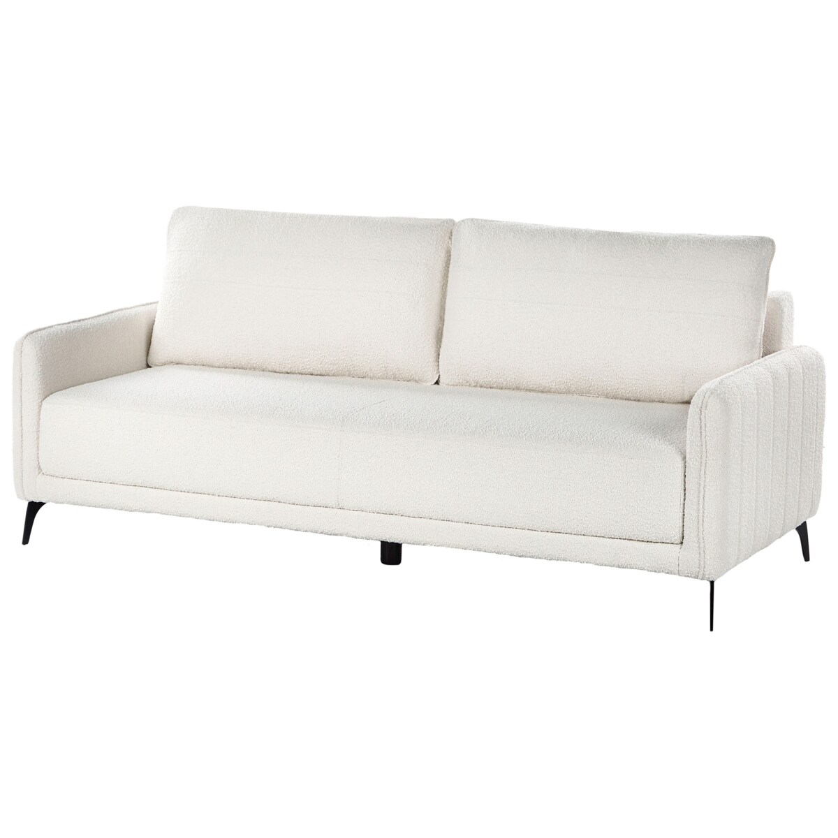 Sofa rozkładana HEMING Złamana biel Boucle