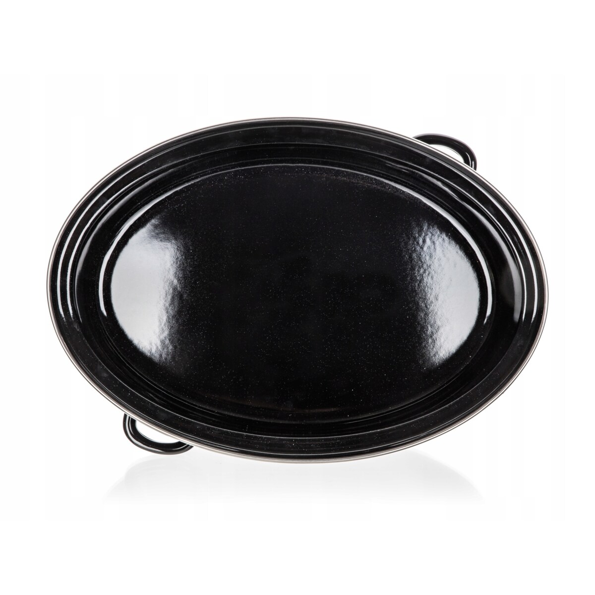 BRYTFANNA owalna emaliowana 38 cm pokrywa duża na pieczenie mięso święta