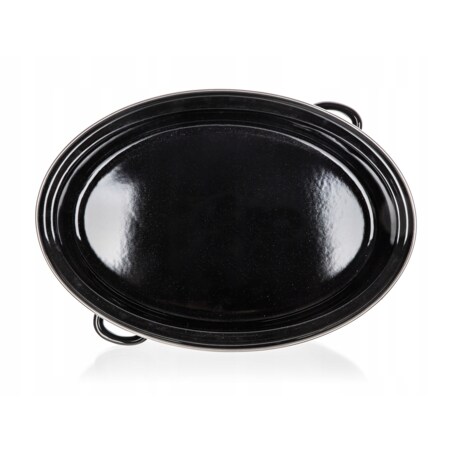 BRYTFANNA owalna emaliowana 38 cm pokrywa duża na pieczenie mięso święta