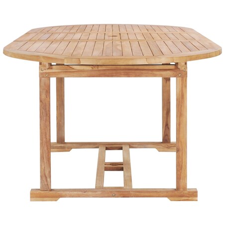 vidaXL Rozkładany stół ogrodowy, 150-200x100x75 cm, lite drewno tekowe