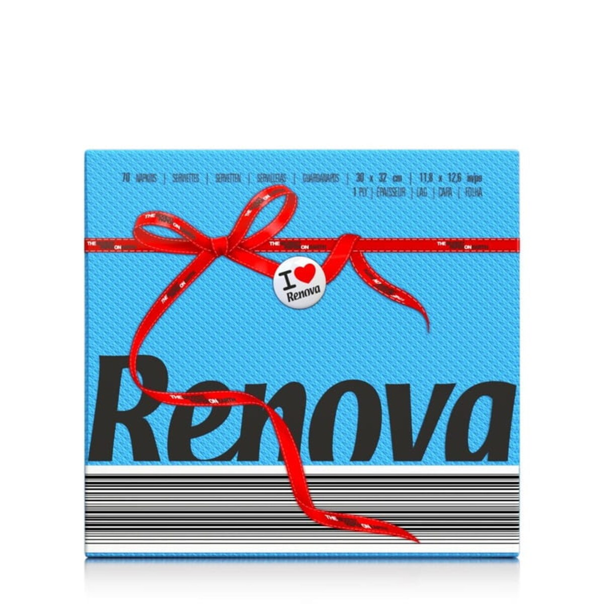 Serwetki papierowe Renova Red Label niebieskie 70 szt