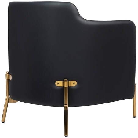 Salonowy fotel wypoczynkowy Venice ze złotą podstawą, King Home