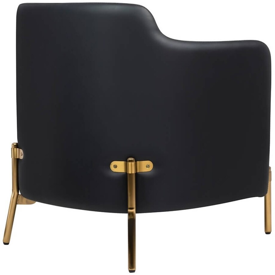 Salonowy fotel wypoczynkowy Venice ze złotą podstawą, King Home