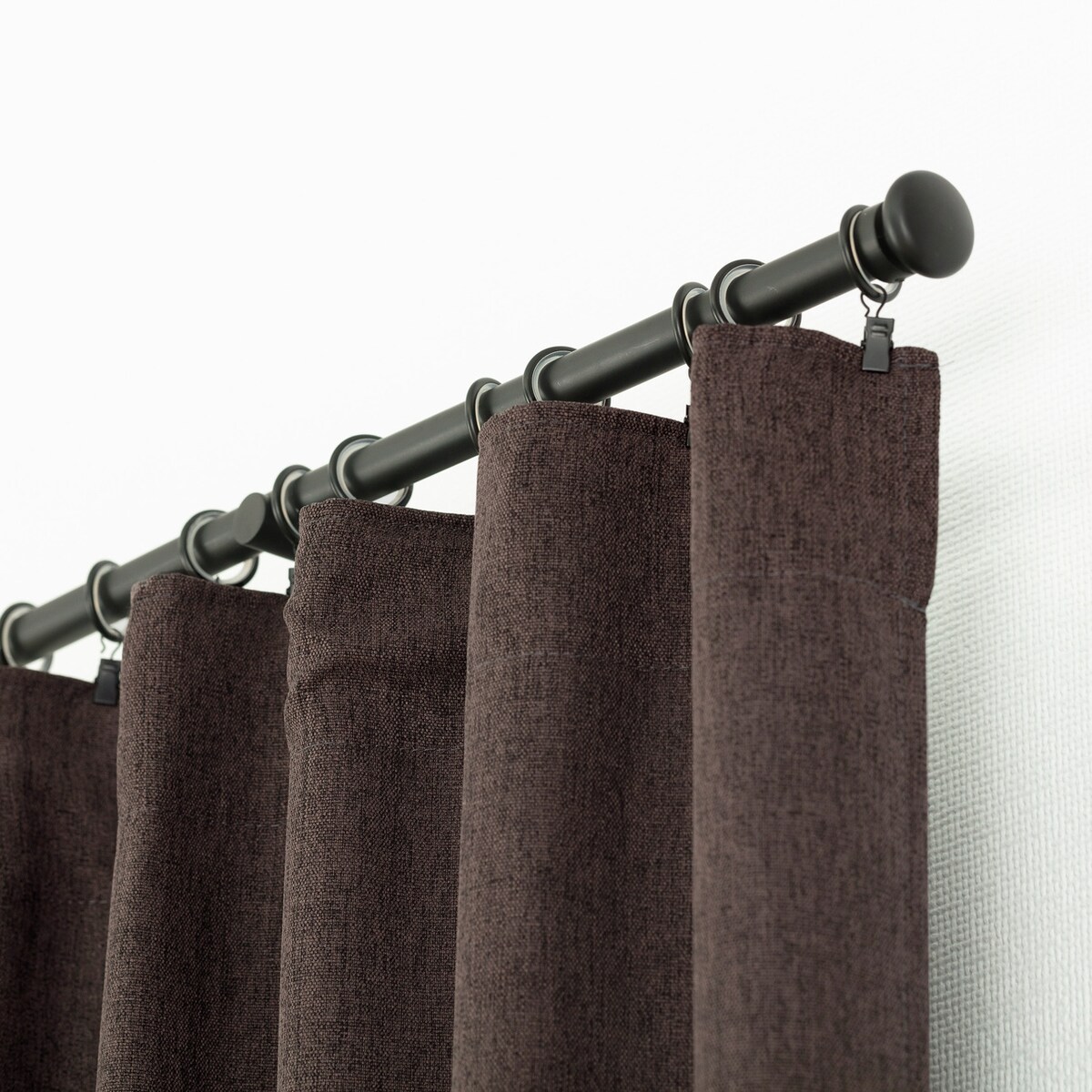 Zasłona BASIC na taśmie marszczącej 140x300 cm szarobrązowy 1 szt. 140x300 brązowy