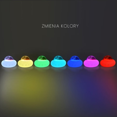 Silikonowa lampka nocna z pieskiem w UFO