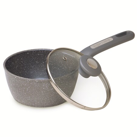 Rondel garnek granitowy z pokrywką szklaną 1.2L indukcja KAMILLE