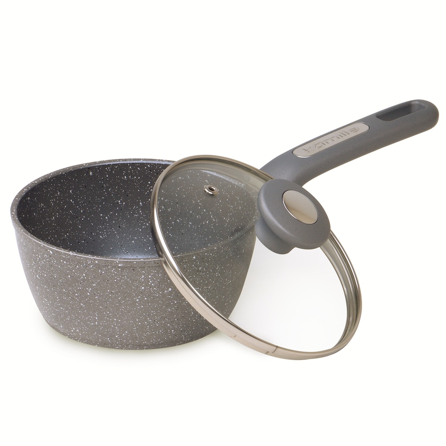 Rondel garnek granitowy z pokrywką szklaną 1.2L indukcja KAMILLE