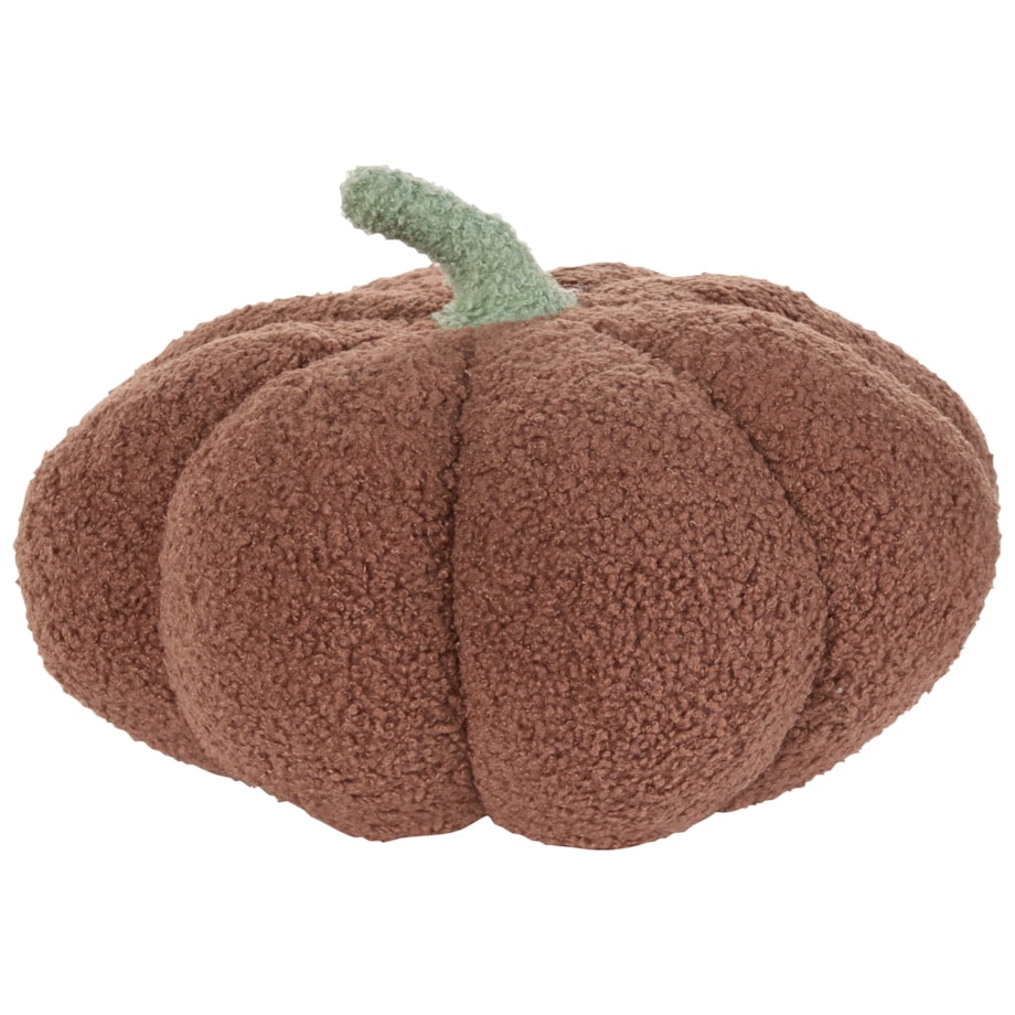 Poduszka dekoracyjna boucle dynia ⌀ 28 cm brązowa MUNCHKIN
