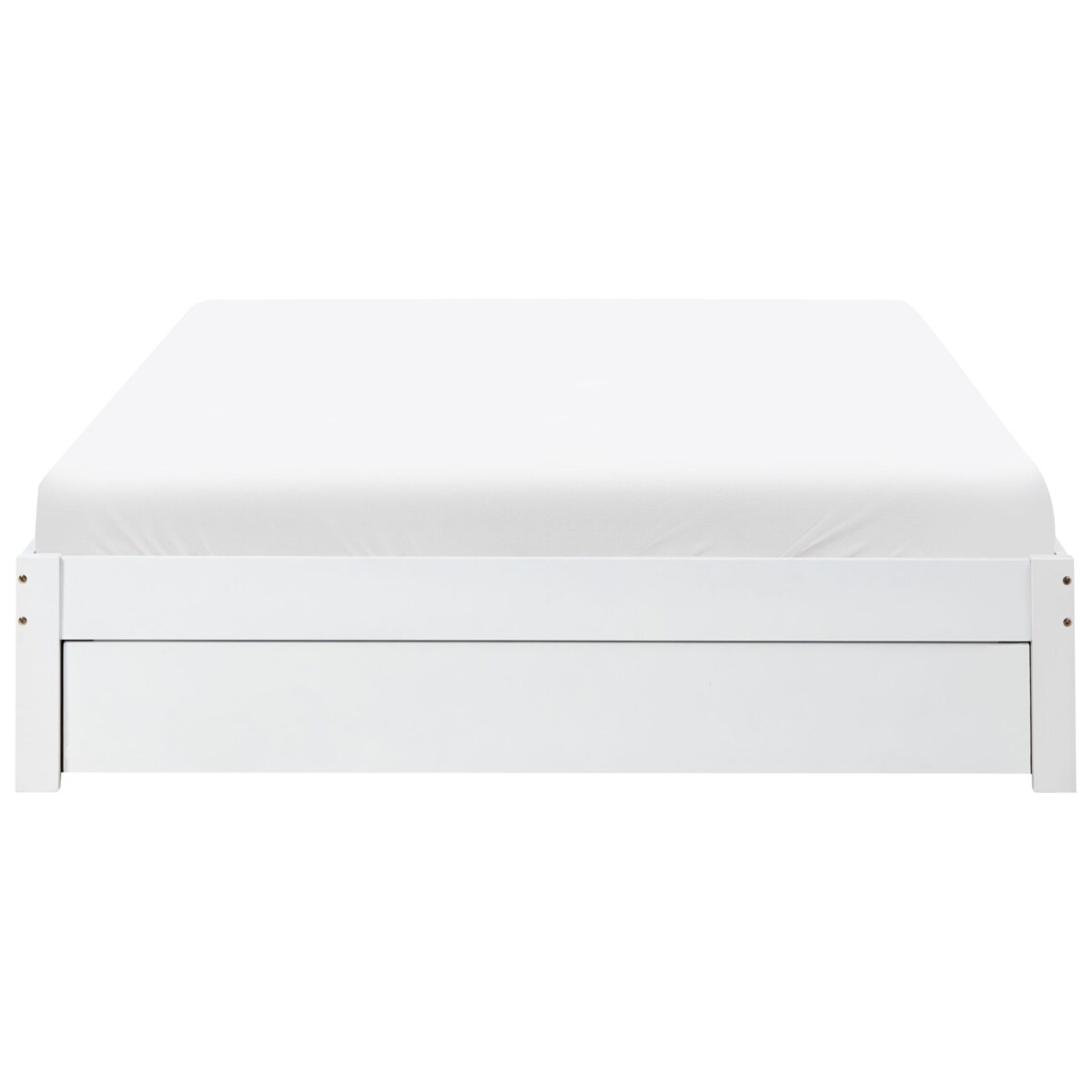 Łóżko z szufladami bez zagłówka Drewno GIAT 160 x 200 cm Biały