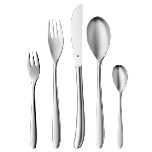 Zestaw sztućców stal szczotkowana Silk, 30 el, WMF